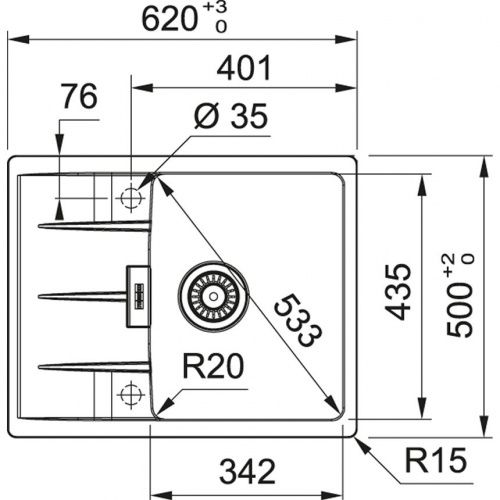 Franke CNG 611/211-62, черный матовый_1