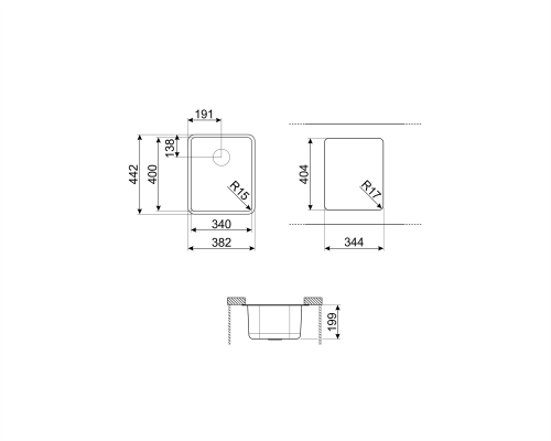 Мойки Smeg VSTR34CUX