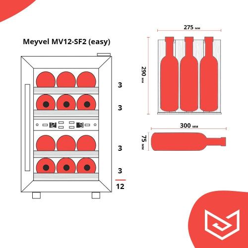 Винные шкафы Meyvel MV12-SF2