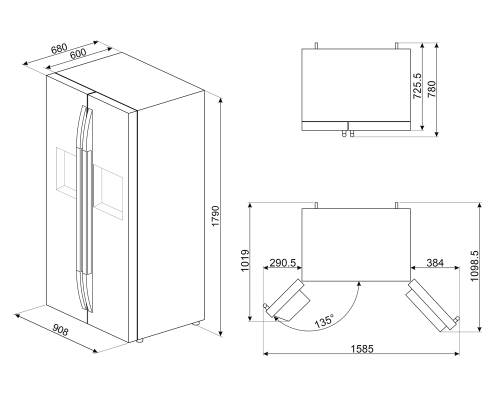 Холодильники Smeg SBS63XDE