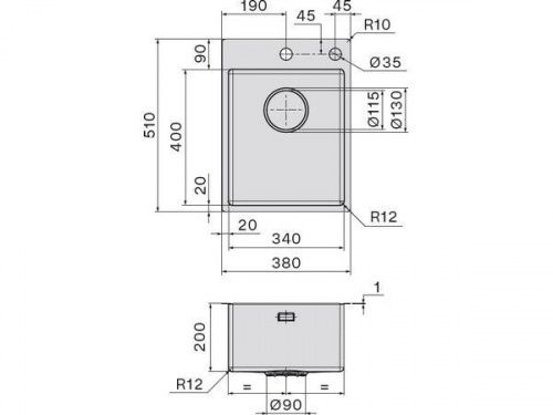 Мойки Falmec GARDA 34 (SGA3400F.00#SSF)