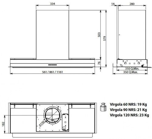 Вытяжки FALMEC VIRGOLA NRS 120