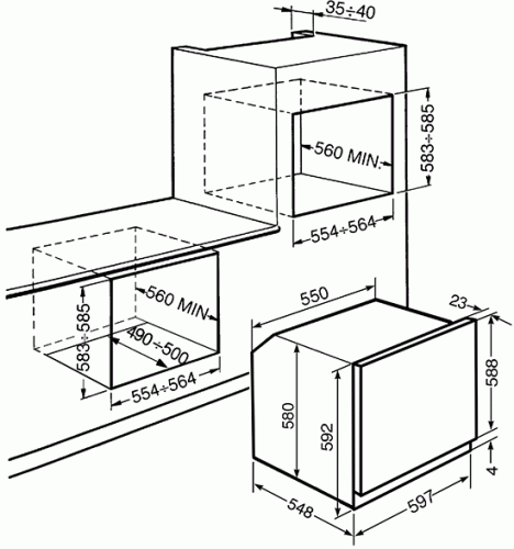 Встраиваемые духовые шкафы Smeg SFP6104TVB