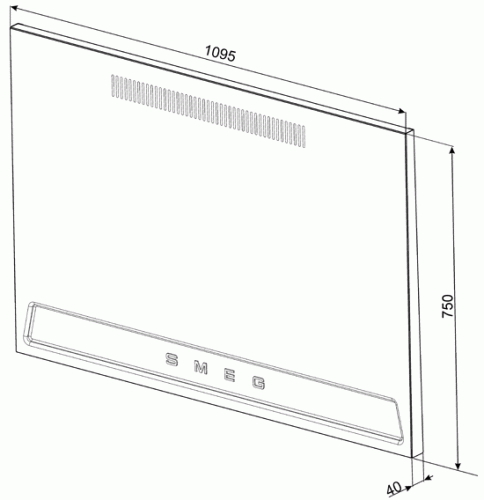 SMEG KIT1TR41N Стеновая панель для варочных центров TR4110, черная_1