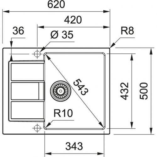 Franke S2D 611-62/500 оникс 143.0628.366_1