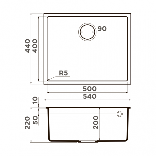 Мойки Omoikiri BOSEN 54-U-PL