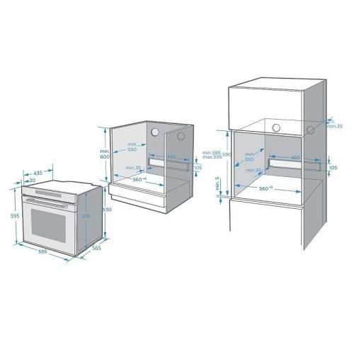 Встраиваемые духовые шкафы Korting OKB 1340 GBXGr MW