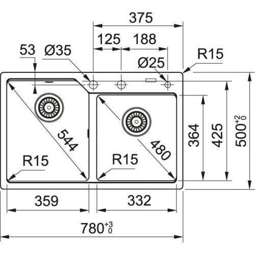 Franke UBG 620-78 бежевый 1