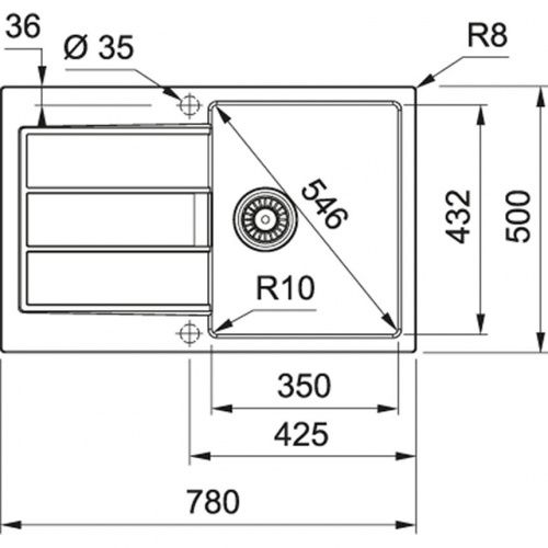 Franke S2D 611-78 белый 1